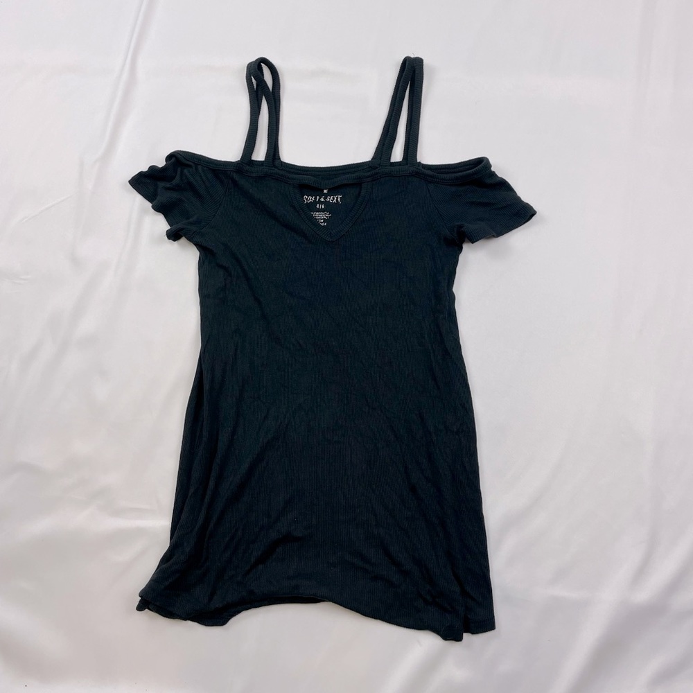 American Eagle Double Strap Off Shoulder Short Sleeve Top